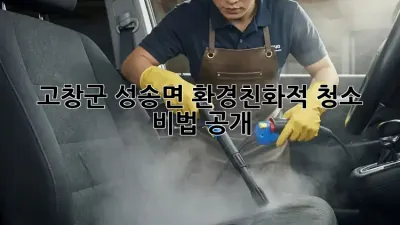 고창군 성송면🏡 환경친화적 청소 비법 공개! 🌿✨